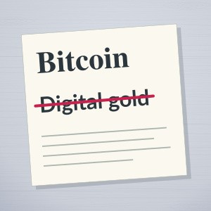 Digital gold, struck out in red